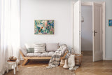 Pitau Botanical Colourful Painting in living room setting