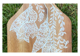 Hand Illustrated Kowhai Flower on Wood